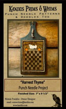 Load image into Gallery viewer, Harvest Thyme Checkerboard -PUNCH NEEDLE PATTERN--Printed And Mailed- Pattern Only - Kanikis
