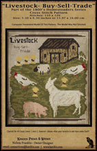 Load image into Gallery viewer, Livestock- Buy-Sell-Trade-1800&#39;s Series- Cross Stitch- PRINTED AND MAILED - Kanikis
