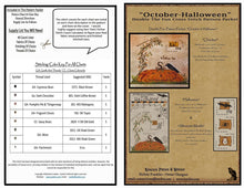 Load image into Gallery viewer, October-Halloween Double Cross Stitch Pattern Packet- PRINTED AND MAILED - Kanikis
