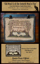 Load image into Gallery viewer, Old Wool Co &amp; She Seeketh Wool n Flax- Double Pattern Cross Stitch Packet- Mailed Version - Kanikis
