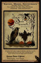 Load image into Gallery viewer, Raven, Moon, Nevermore- Punch Needle- Doodle Pattern Packet -Mailed Version - Kanikis
