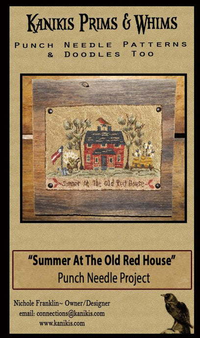 Summer At The Old Red House- Punch Needle Pattern- Digital Version - Kanikis