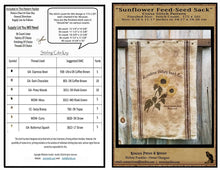 Load image into Gallery viewer, Sunflower Feed- Seed Sack Packet- Cross Stitch- INSTANT DOWNLOAD - Kanikis
