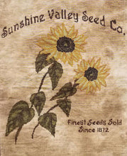 Load image into Gallery viewer, Sunflower Feed- Seed Sack Packet- Cross Stitch- INSTANT DOWNLOAD - Kanikis
