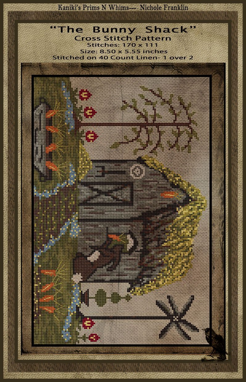 The Bunny Shack- Cross Stitch Pattern- Mailed Version - Kanikis