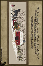 Load image into Gallery viewer, To Grandma&#39;s House- Winter Sleigh Ride- Cross Stitch Pattern- PRINTED &amp; MAILED - Kanikis
