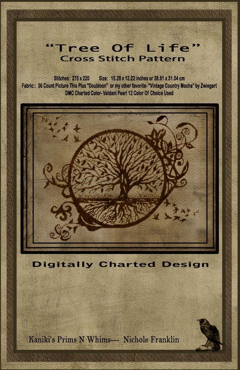 Tree Of Life- Cross Stitch Pattern- Instant Download Version - Kanikis
